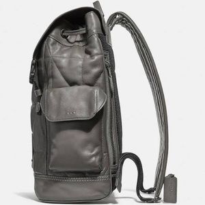 COACH Men’s Rivington Backpack with Quilting - Grey/Black Copper Finish